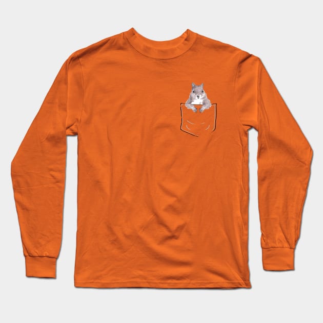 Squirrel in my pocket! Long Sleeve T-Shirt by madmonkey